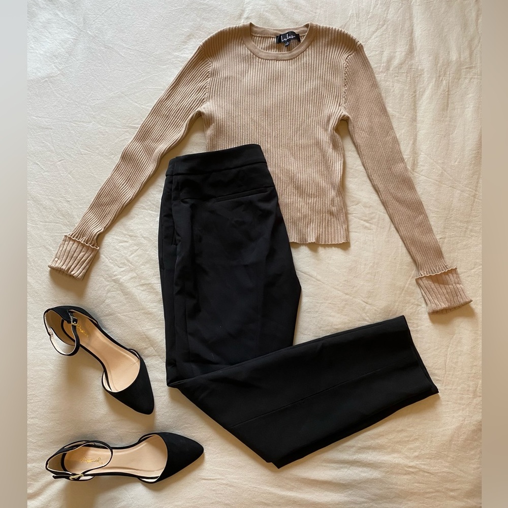 Ribbed Camel Long Sleeve
